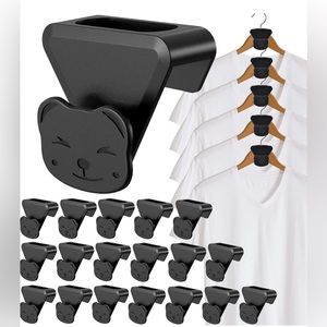 Space Saving Hanger Connector Hooks to Create Up to 5X More Closet Space